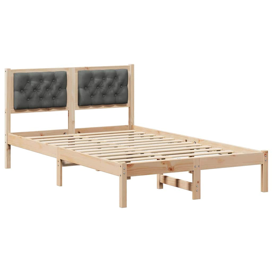 Bedframe met hoofdeinde Donkergrijs 120 x 200 cm Stof