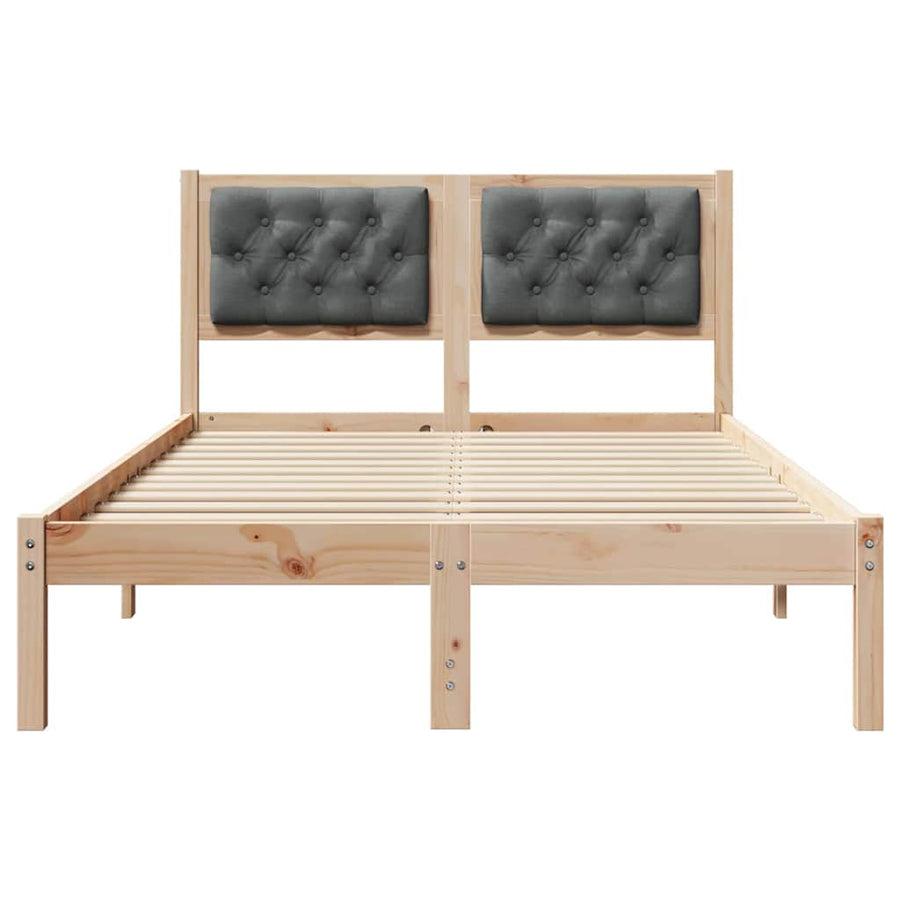Bedframe met hoofdeinde Donkergrijs 120 x 200 cm Stof
