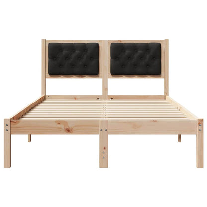 Bedframe met hoofdeinde Zwart 120 x 200 cm Stof