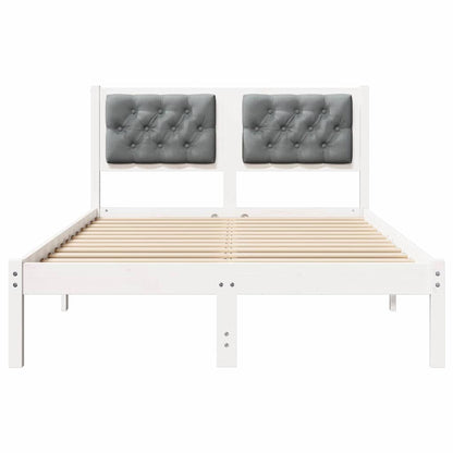 Bedframe met hoofdeinde Lichtgrijs 120 x 200 cm Stof