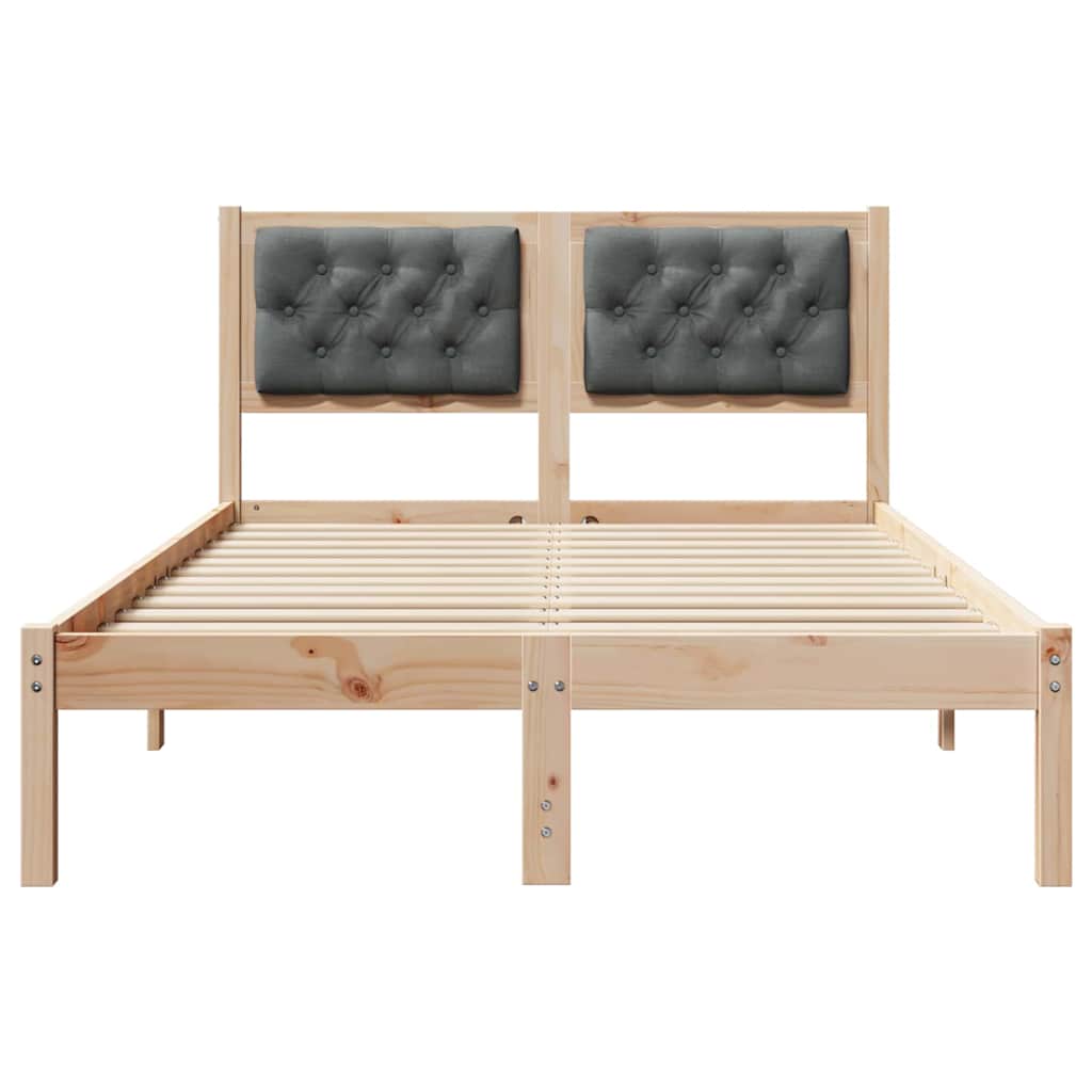 Bedframe met hoofdeinde Donkergrijs 120 x 190 cm Stof