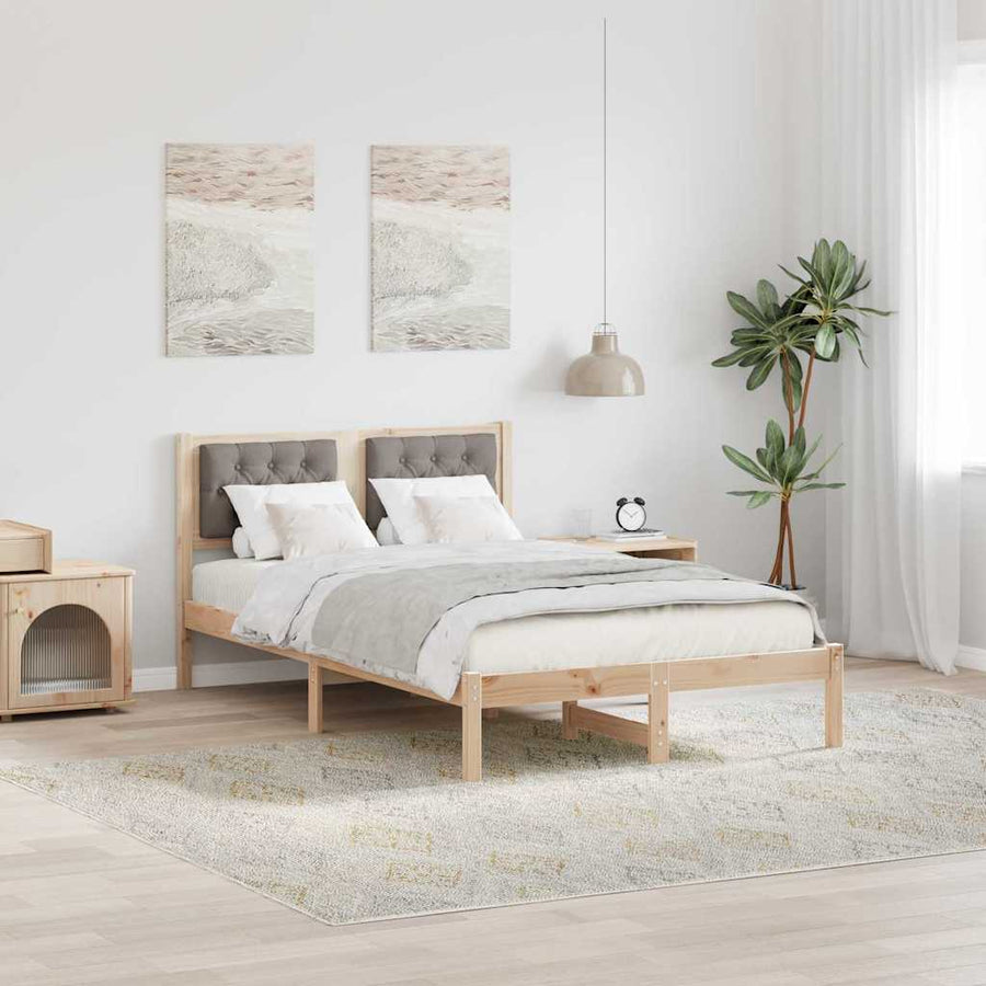 Bedframe met hoofdeinde Taupe 120 x 190 cm Stof