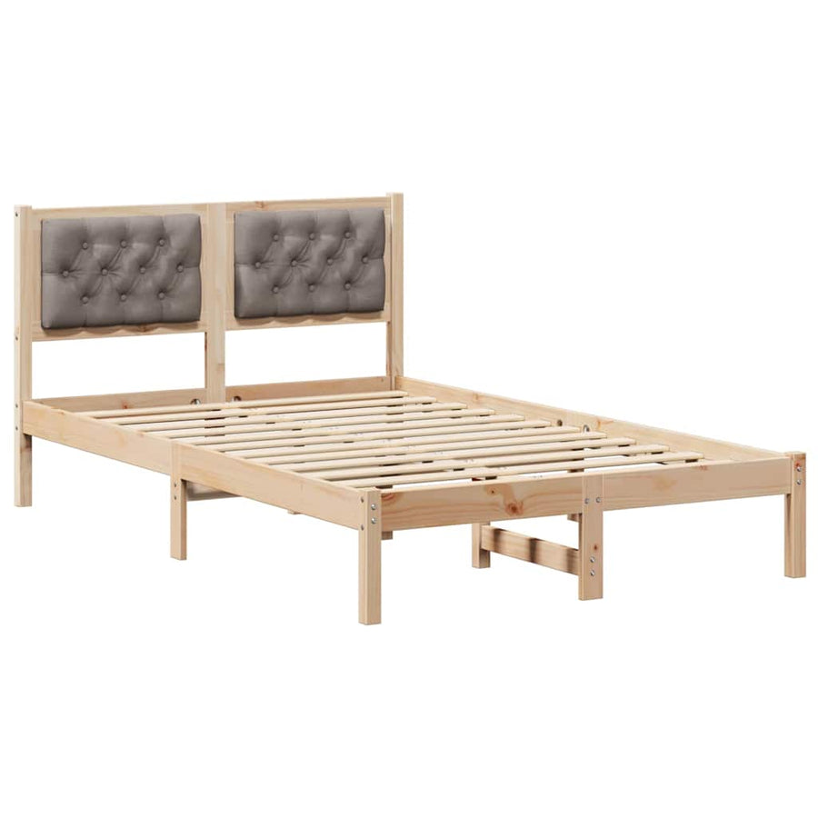 Bedframe met hoofdeinde Taupe 120 x 190 cm Stof
