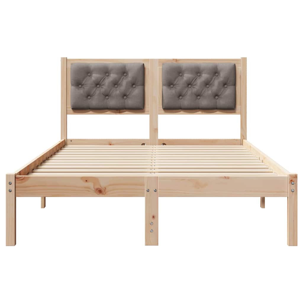 Bedframe met hoofdeinde Taupe 120 x 190 cm Stof
