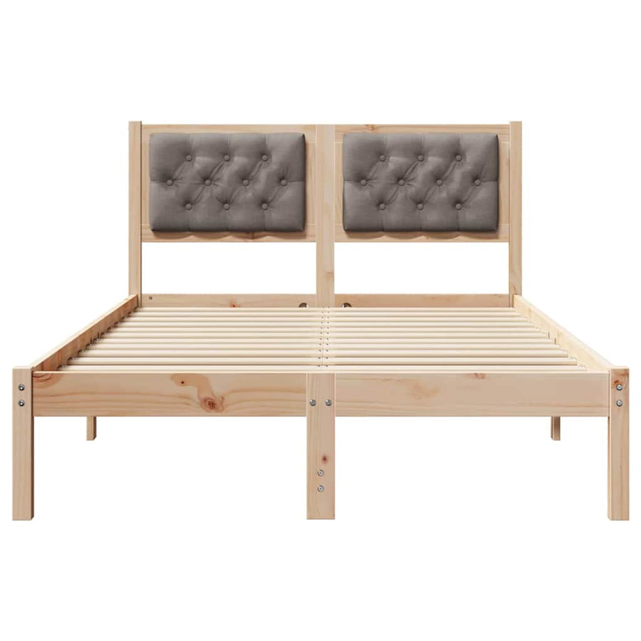 Bedframe met hoofdeinde Taupe 120 x 190 cm Stof