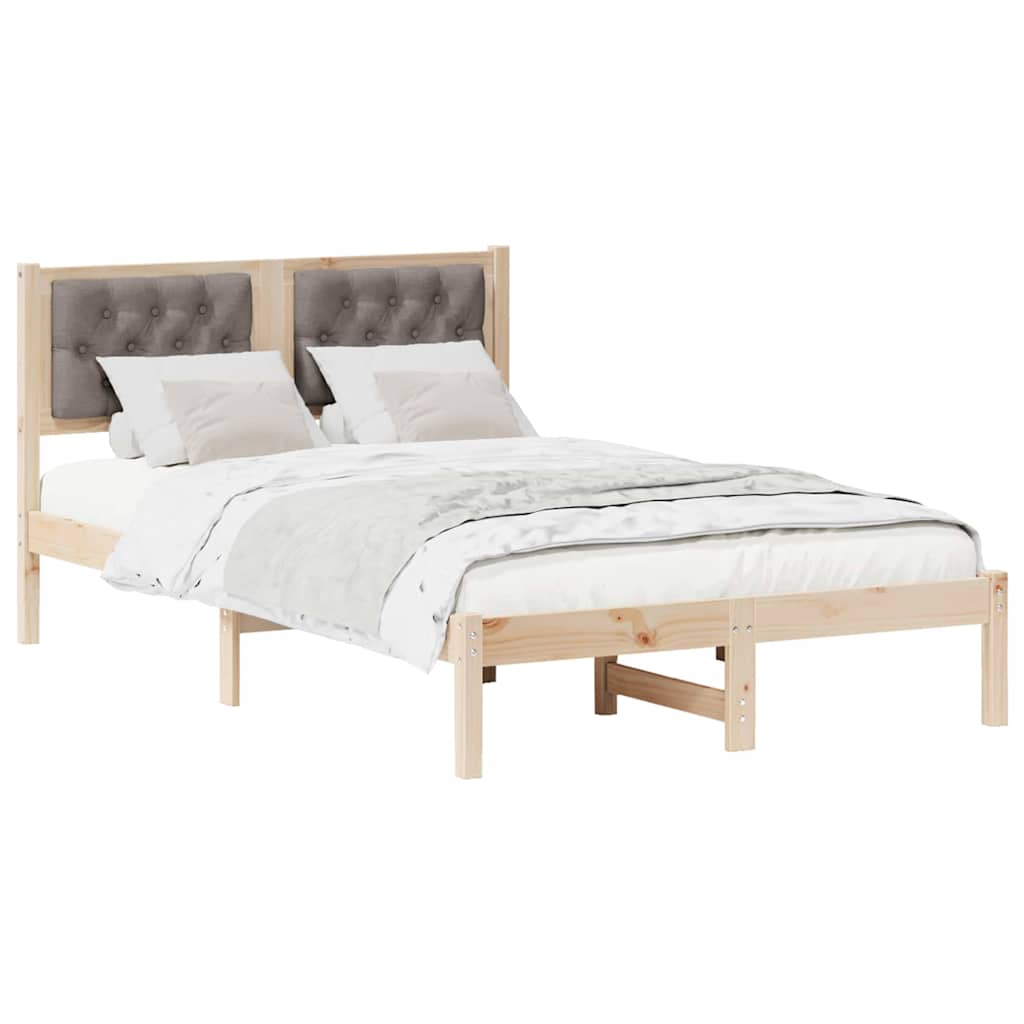 Bedframe met hoofdeinde Taupe 120 x 190 cm Stof