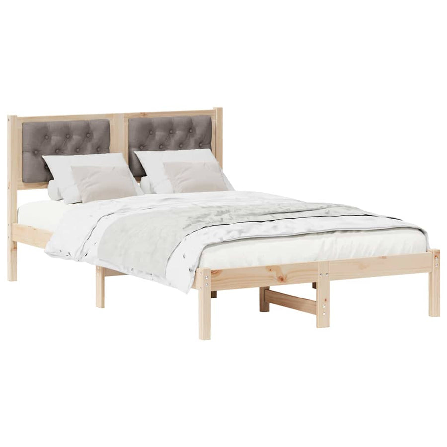 Bedframe met hoofdeinde Taupe 120 x 190 cm Stof