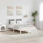 Bed Frame Light Grey 120 x 190 cm Solid Pine