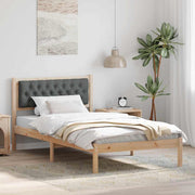 Bedframe Donkergrijs 100 x 200 cm Massief grenenhout