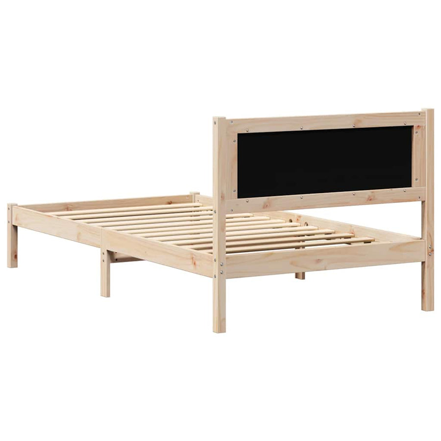 Bedframe met hoofdeinde Donkergrijs 100 x 200 cm Stof