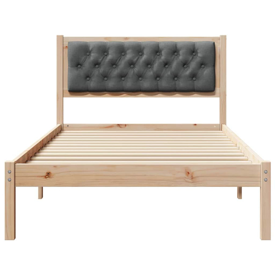 Bedframe met hoofdeinde Donkergrijs 100 x 200 cm Stof