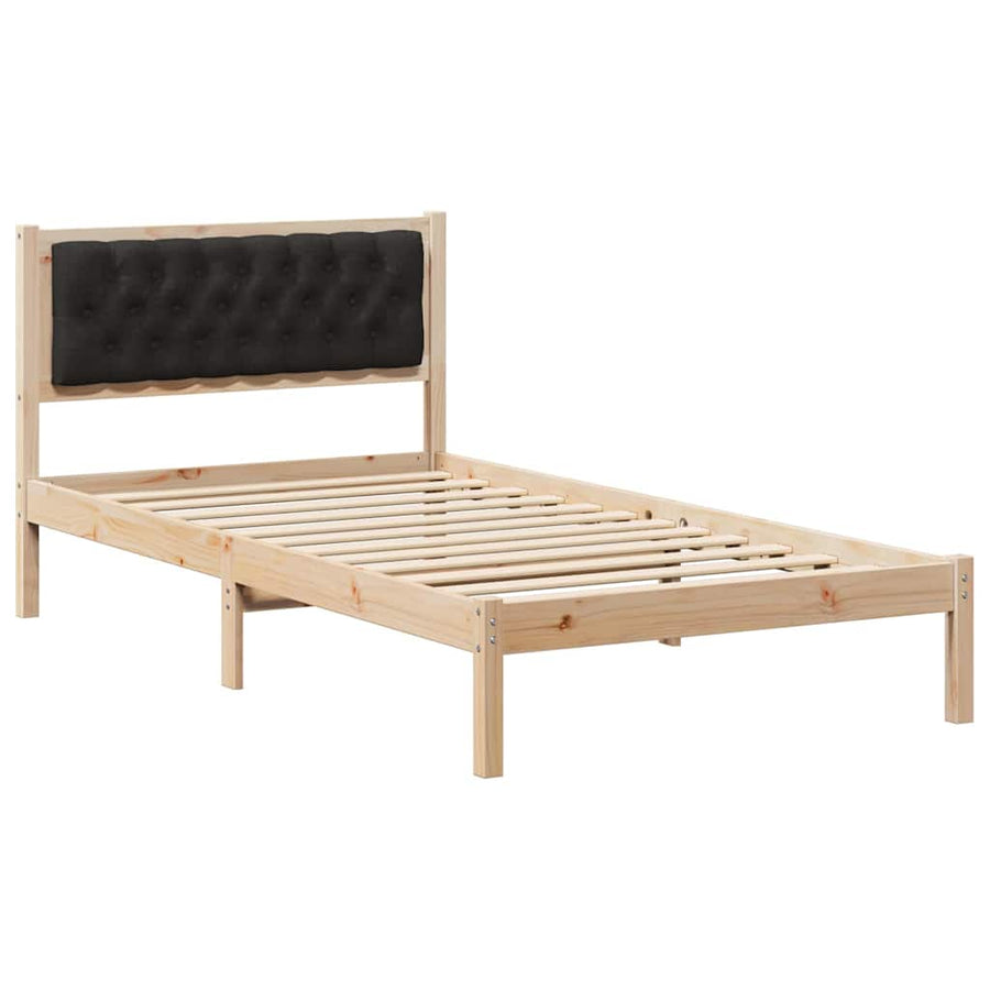Bedframe met hoofdeinde Zwart 100 x 200 cm Stof