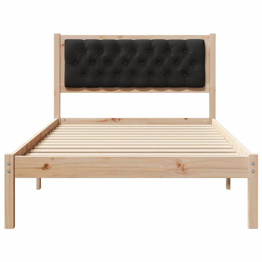 Bedframe met hoofdeinde Zwart 100 x 200 cm Stof