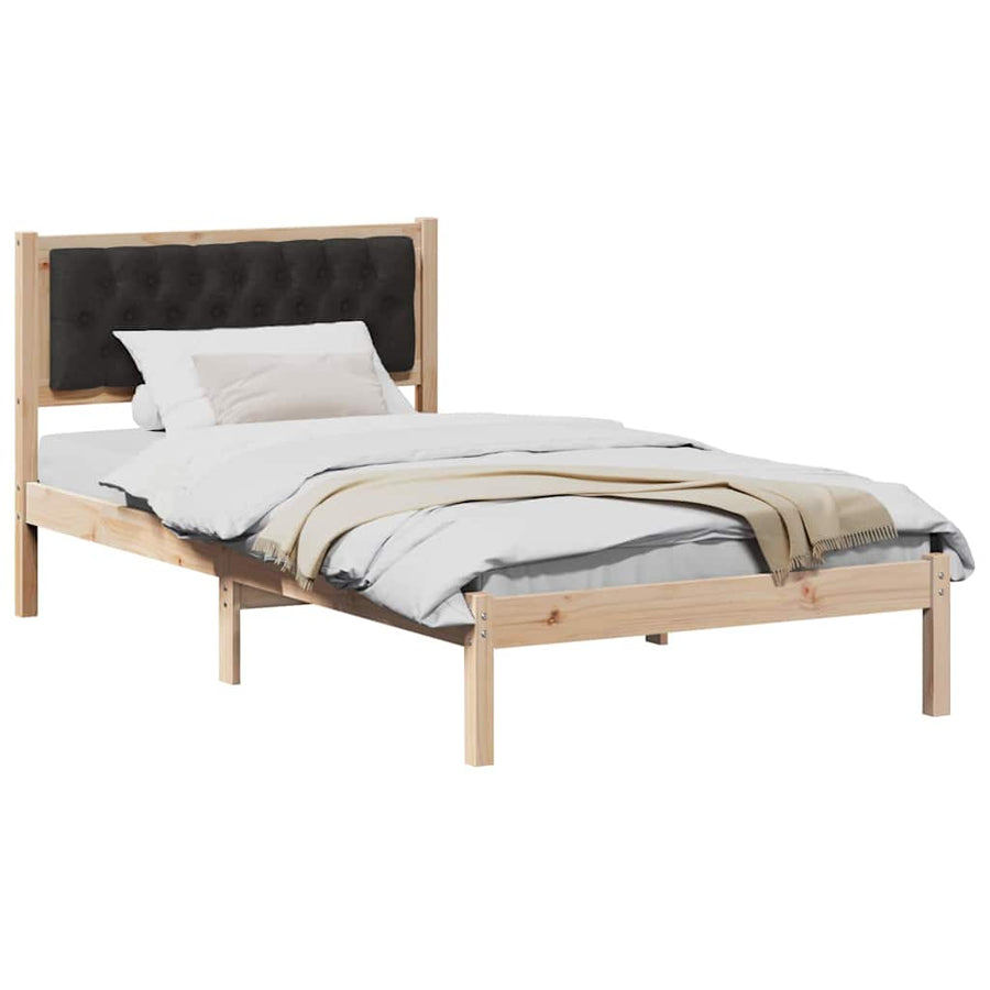 Bedframe met hoofdeinde Zwart 100 x 200 cm Stof