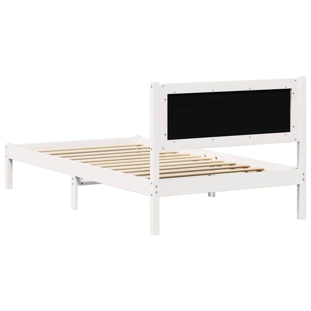 Bedframe met hoofdeinde Lichtgrijs 100 x 200 cm Stof