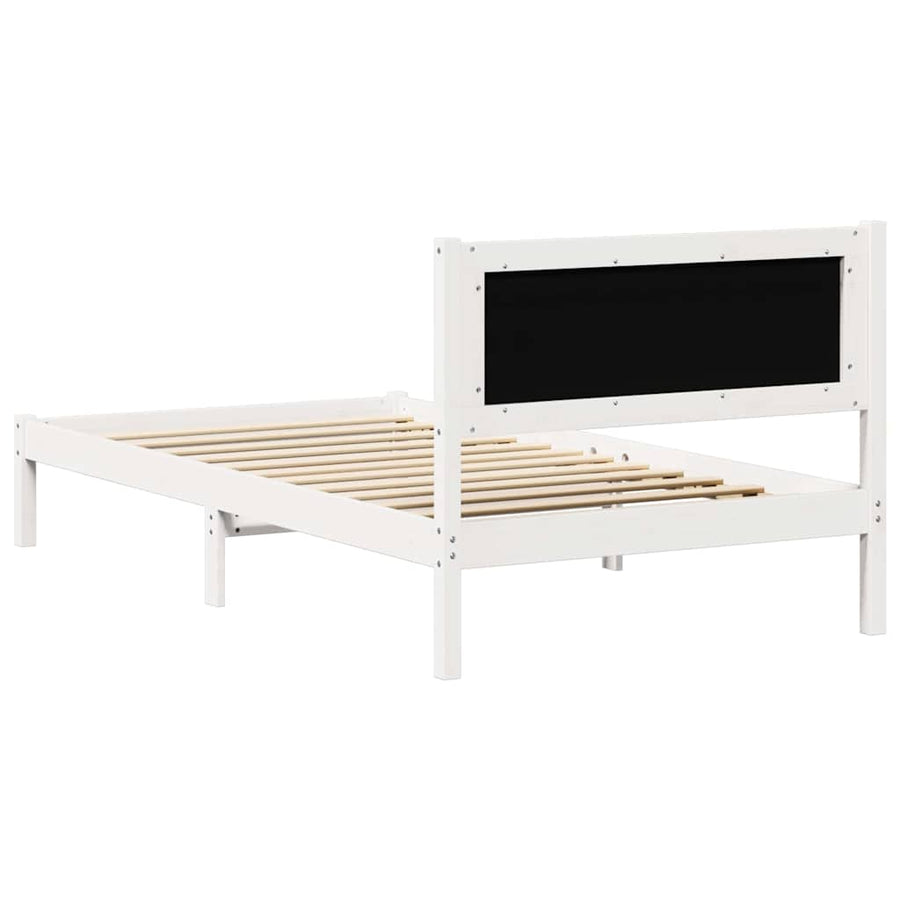 Bedframe met hoofdeinde Lichtgrijs 100 x 200 cm Stof
