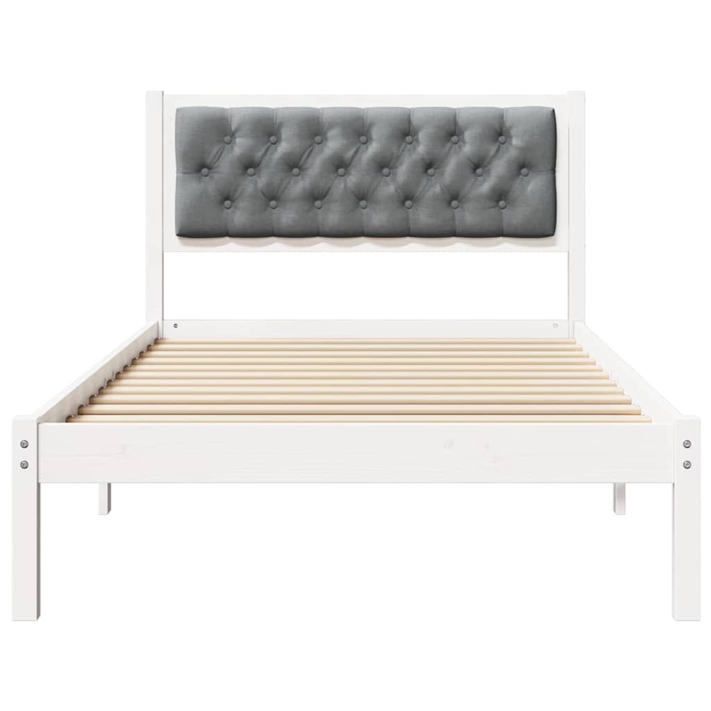 Bedframe met hoofdeinde Lichtgrijs 100 x 200 cm Stof