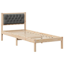 Bedframe met hoofdeinde Donkergrijs 80 x 200 cm Stof