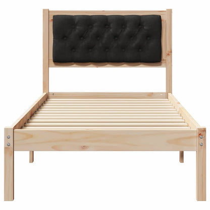 Bedframe met hoofdeinde Zwart 80 x 200 cm Stof