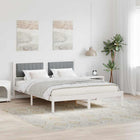 Upholstered Bed Frame Light Grey 150 x 200 cm