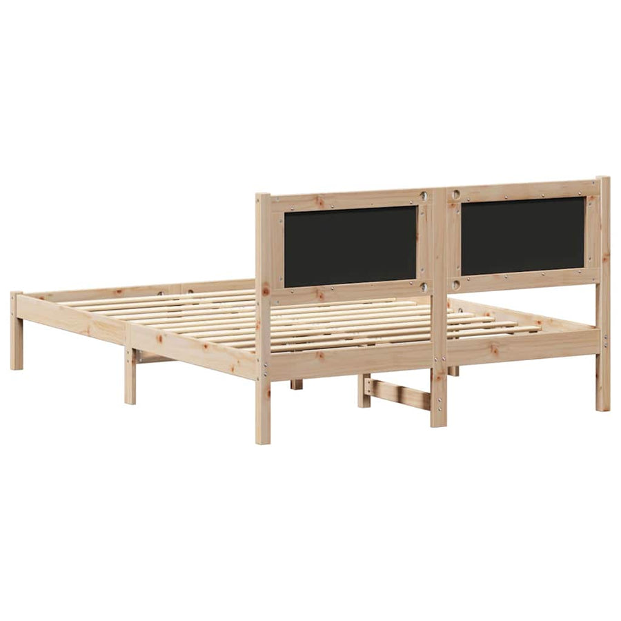Bedframe met Gevoerd Hoofdgedeelte Lichtgrijs 140 x 200 cm Stof
