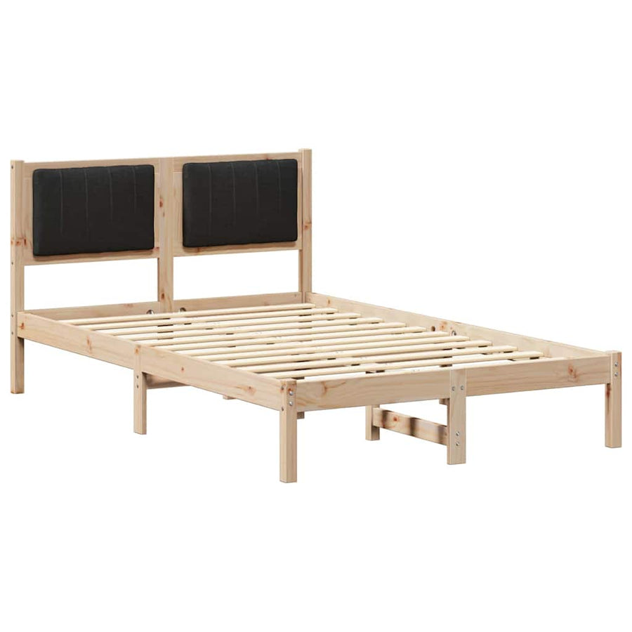Bedframe met Gevoerd Hoofdgedeelte Zwart 120 x 200 cm Stof