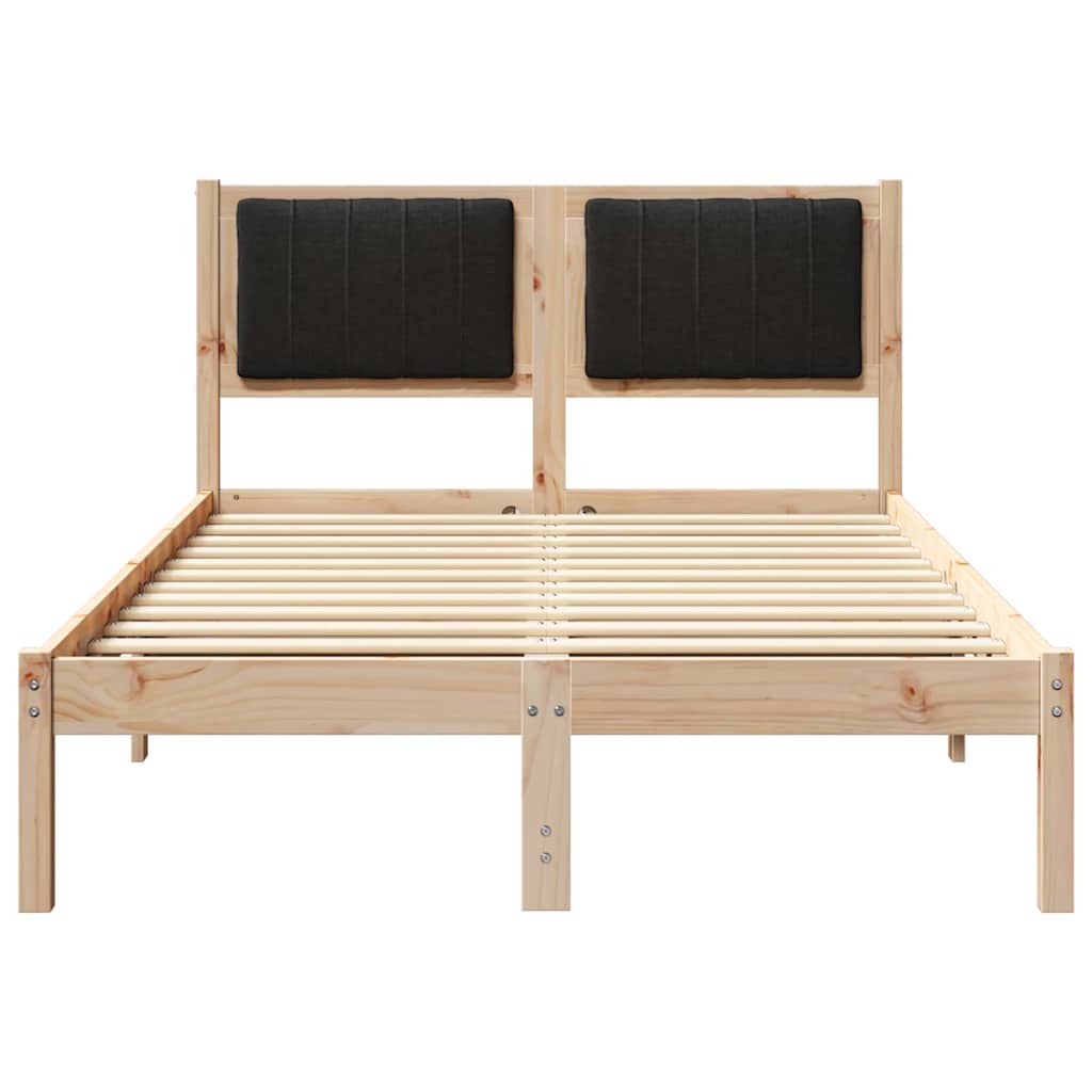 Bedframe met Gevoerd Hoofdgedeelte Zwart 120 x 200 cm Stof