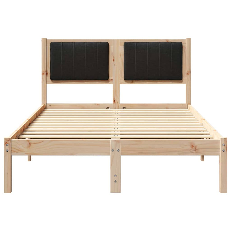 Bedframe met Gevoerd Hoofdgedeelte Zwart 120 x 200 cm Stof