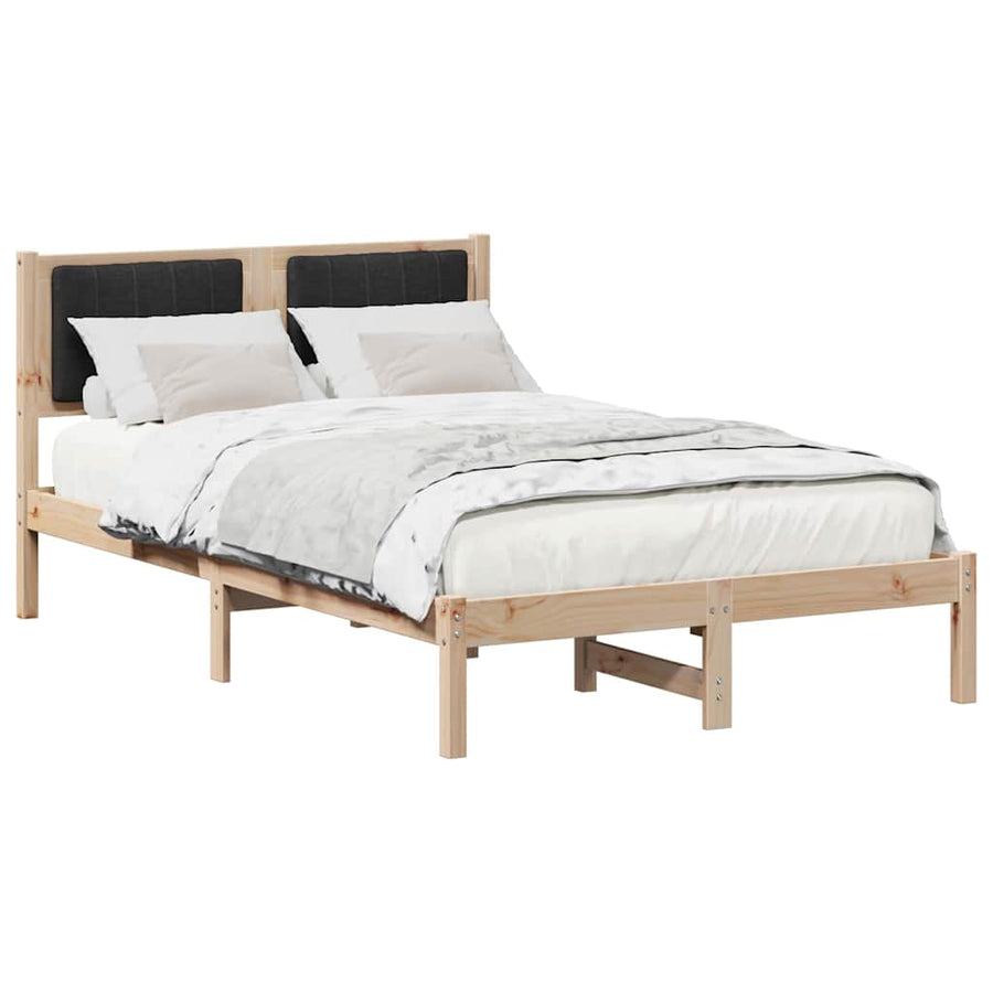 Bedframe met Gevoerd Hoofdgedeelte Zwart 120 x 200 cm Stof