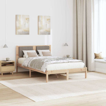 Bedframe met Gevoerd Hoofdgedeelte Taupe 120 x 200 cm Stof