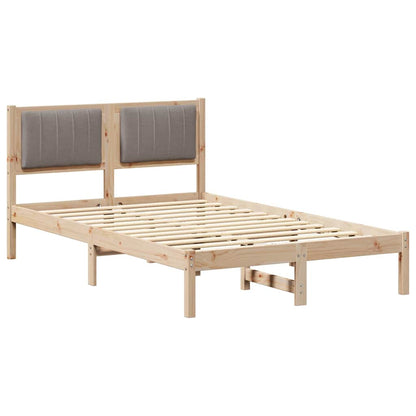 Bedframe met Gevoerd Hoofdgedeelte Taupe 120 x 200 cm Stof