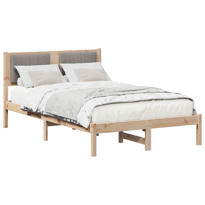 Bedframe met Gevoerd Hoofdgedeelte Taupe 120 x 200 cm Stof