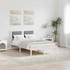 Fabric Upholstered Bed Frame Light Grey 120 x 200 cm