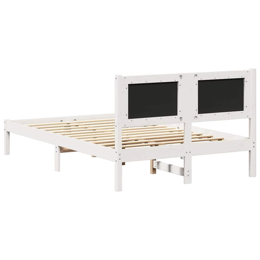 Bedframe met Gevoerd Hoofdgedeelte Lichtgrijs 120 x 200 cm Stof