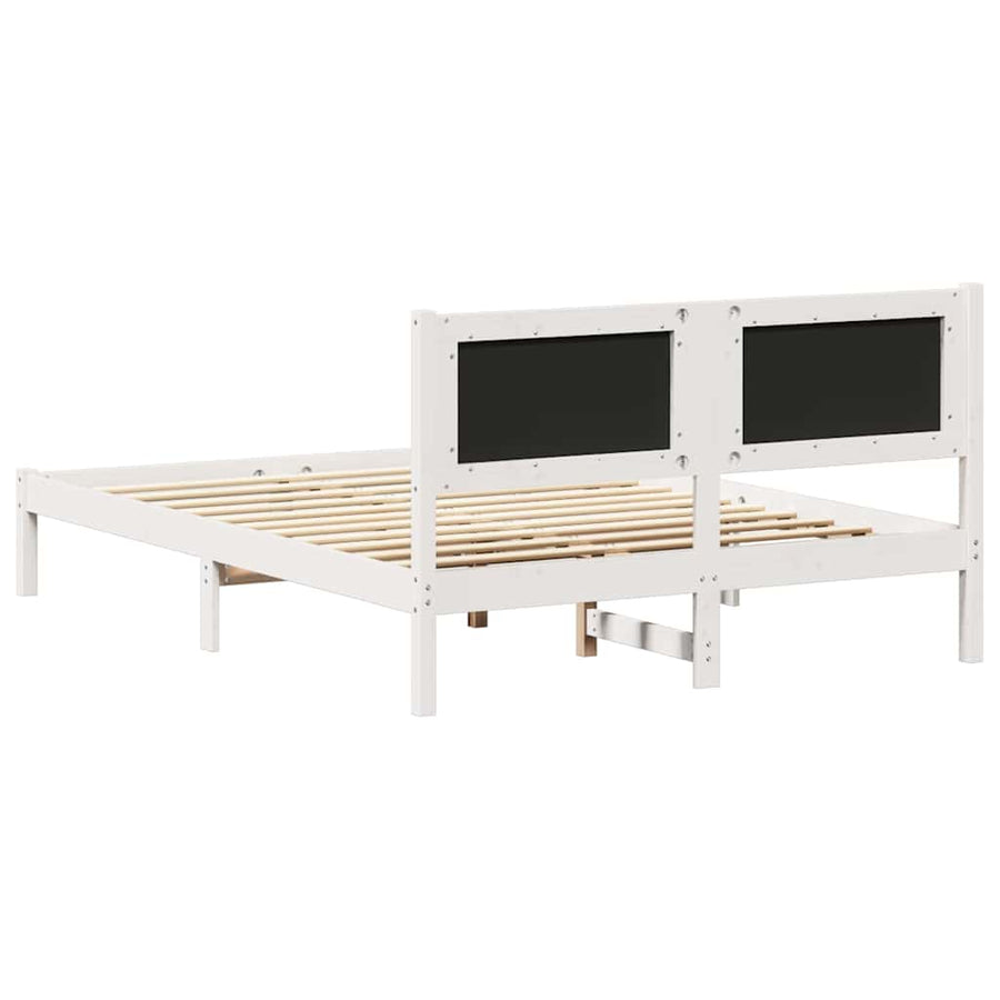Bedframe met Gevoerd Hoofdgedeelte Lichtgrijs 140 x 190 cm Stof