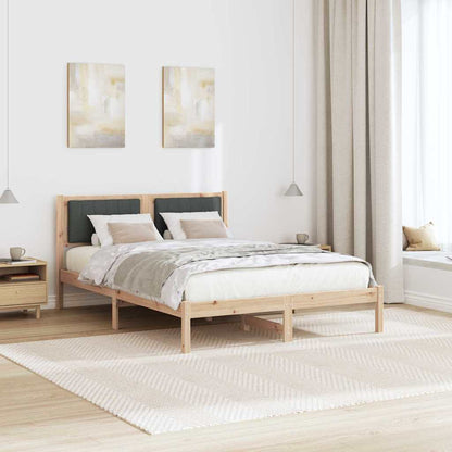 Bedframe met Gevoerd Hoofdgedeelte Donkergrijs 120 x 190 cm