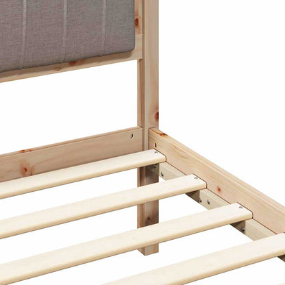 Bedframe met Gevoerd Hoofdgedeelte Taupe 120 x 190 cm Stof