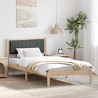 Upholstered Headboard Bed Frame Dark Grey 100 x 200 cm