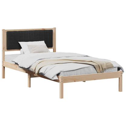 Bedframe met Gevoerd Hoofdgedeelte Zwart 100 x 200 cm Stof