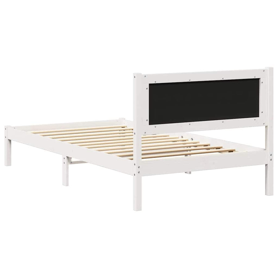Bedframe met Gevoerd Hoofdgedeelte Lichtgrijs 100 x 200 cm Stof