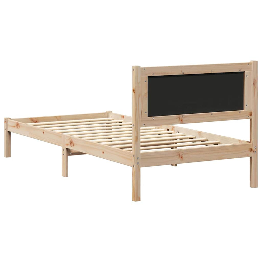 Bedframe met Gevoerd Hoofdgedeelte Lichtgrijs 90 x 200 cm Stof