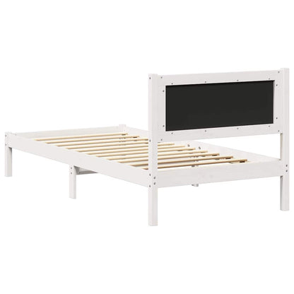 Bedframe met Gevoerd Hoofdgedeelte Lichtgrijs 90 x 190 cm Stof