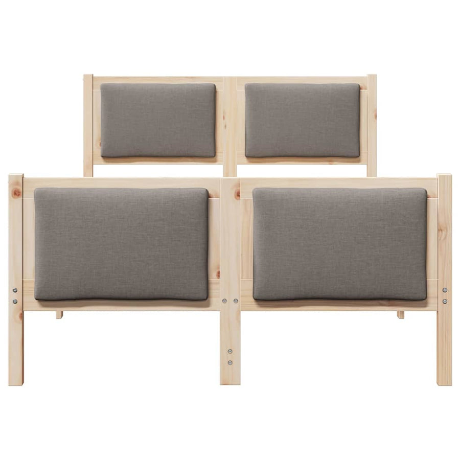 Bedframe met hoofdeinde Taupe 120 x 200 cm Stof