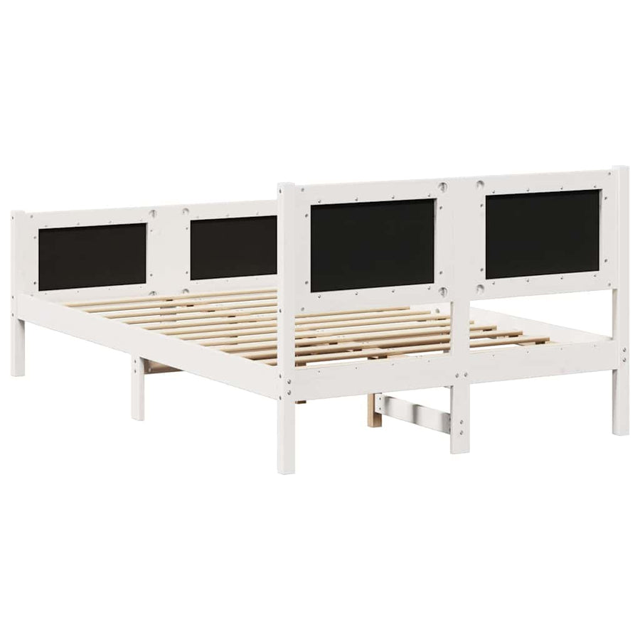 Bedframe met hoofdeinde Lichtgrijs 120 x 200 cm Stof