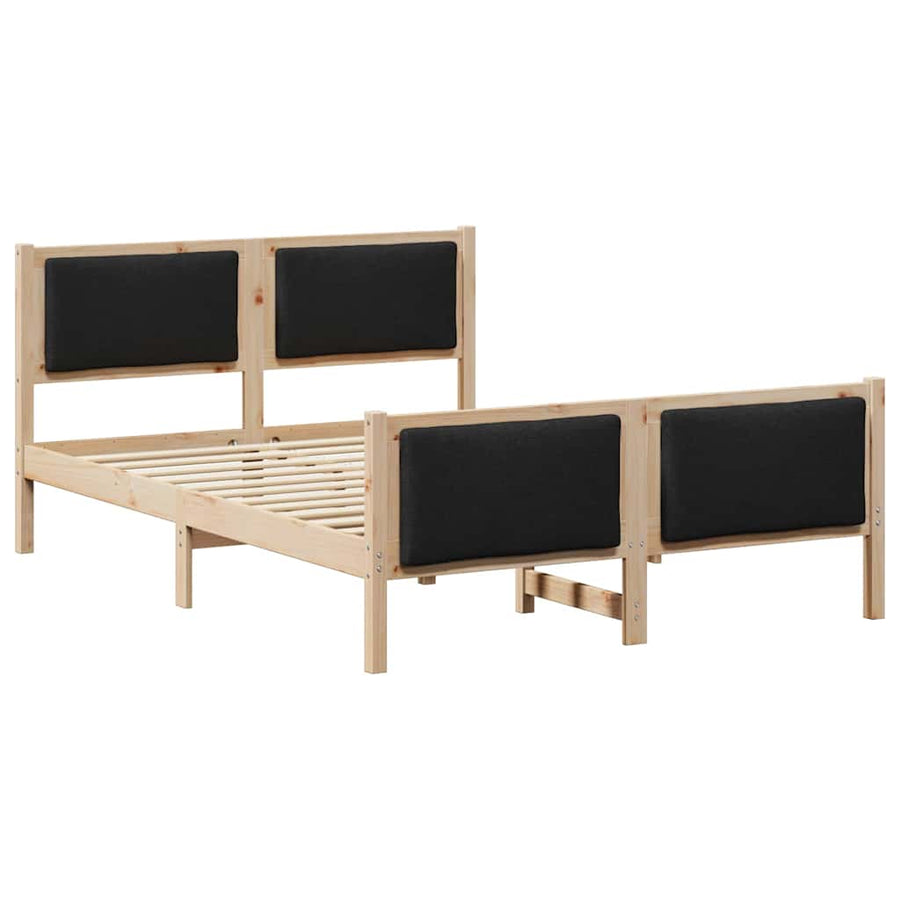Bedframe met hoofdeinde Zwart 140 x 190 cm Stof