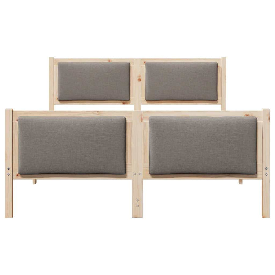 Bedframe met hoofdeinde Taupe 140 x 190 cm Stof