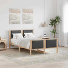 Bed Frame with Headboard Dark Grey 120 x 190 cm Fabric