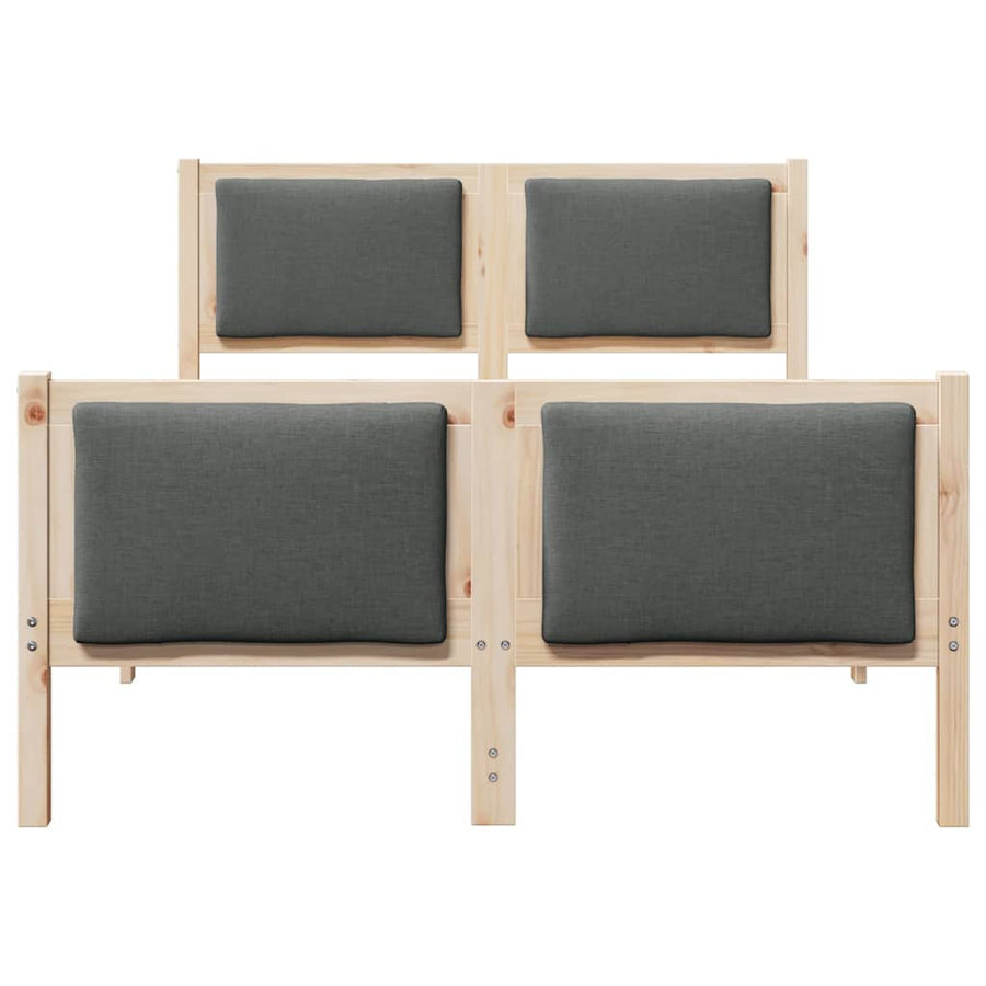 Bedframe met hoofdeinde Donkergrijs 120 x 190 cm Stof
