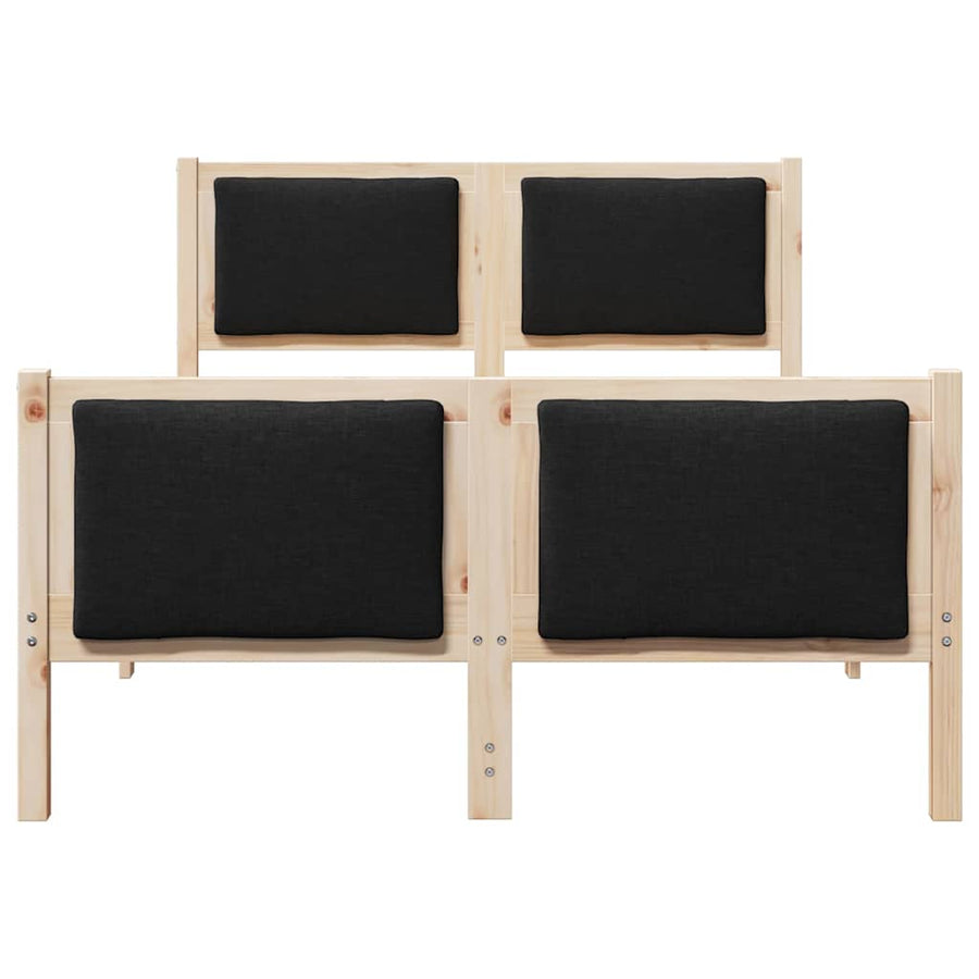 Bedframe met hoofdeinde Zwart 120 x 190 cm Stof