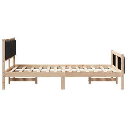 Bedframe met hoofdeinde Zwart 120 x 190 cm Stof